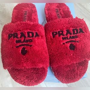 Prada Plush Slides